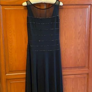 Flowing evening gown with wrap